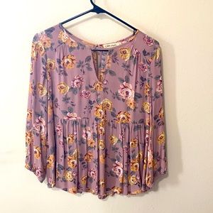 Floral babydoll top